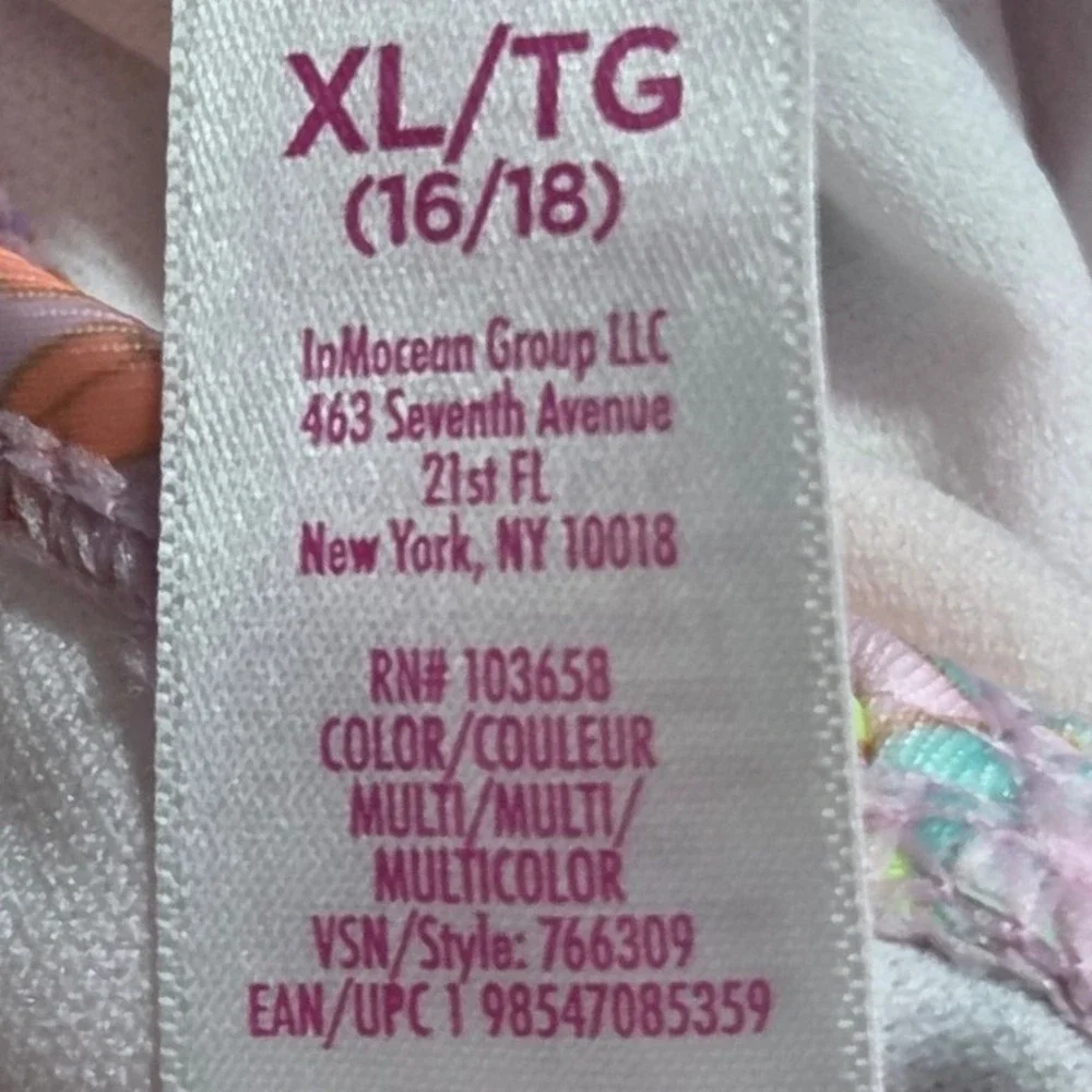 Justice One Piece Swimsuit Kids Size XL 16/18‎ Pink Floral Cutout Back 766309